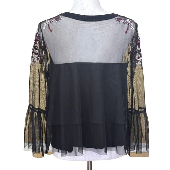 Willow & Clay black top, sheer, romantic, dark fairycore, mystical, ethereal - Picture 3 of 6